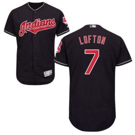 Wholesale Cheap Indians #7 Kenny Lofton Navy Blue Flexbase Authentic Collection Stitched MLB Jersey