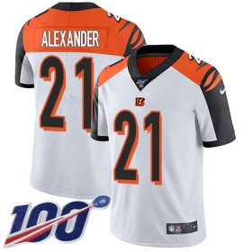 Wholesale Cheap Nike Bengals #21 Mackensie Alexander White Youth Stitched NFL 100th Season Vapor Untouchable Limited Jersey