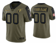 Wholesale Cheap Men's Olive Arizona Cardinals ACTIVE PLAYER Custom 2021 Salute To Service Limited Stitched Jersey
