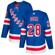 Wholesale Cheap Adidas Rangers #28 Tie Domi Royal Blue Home Authentic Stitched NHL Jersey