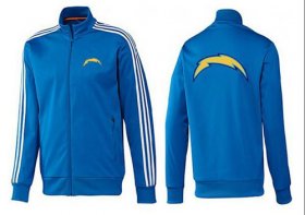 Wholesale Cheap NFL Los Angeles Chargers Team Logo Jacket Blue_3