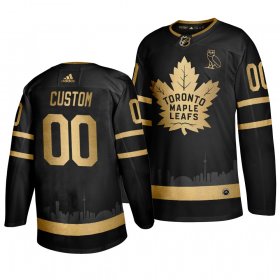 Wholesale Cheap Adidas Maple Leafs Custom Men\'s 2019 Black Golden Edition OVO Branded Stitched NHL Jersey