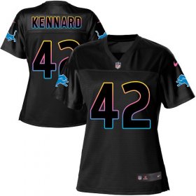 Wholesale Cheap Nike Lions #42 Devon Kennard Black Women\'s NFL Fashion Game Jersey
