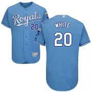 Wholesale Cheap Royals #20 Frank White Light Blue Flexbase Authentic Collection Stitched MLB Jersey