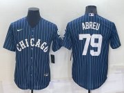 Wholesale Cheap Men's Chicago White Sox #79 Jose Abreu Navy Cool Base Stitched Jersey
