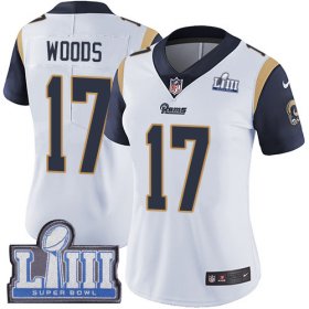 Wholesale Cheap Nike Rams #17 Robert Woods White Super Bowl LIII Bound Women\'s Stitched NFL Vapor Untouchable Limited Jersey