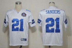 Wholesale Cheap Cowboys #21 Deion Sanders White Hall of Fame 2012 Stitched NFL Jersey