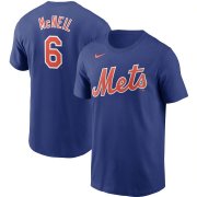 Wholesale Cheap New York Mets #6 Jeff McNeil Nike Name & Number T-Shirt Royal