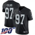 Wholesale Cheap Nike Raiders #97 Maliek Collins Black Team Color Men's Stitched NFL 100th Season Vapor Untouchable Limited Jersey