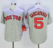 Wholesale Cheap Red Sox #5 Nomar Garciaparra Grey Cool Base Stitched MLB Jersey