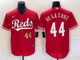 Wholesale Cheap Men's Cincinnati Reds #44 Elly De La Cruz Number Red Cool Base Stitched Baseball Jersey
