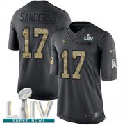 Wholesale Cheap Nike 49ers #17 Emmanuel Sanders Black Super Bowl LIV 2020 Men's Stitched NFL Limited 2016 Salute to Service Jersey