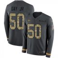 Wholesale Cheap Nike Chiefs #50 Willie Gay Jr. Anthracite Salute to Service Men's Stitched NFL Limited Therma Long Sleeve Jersey