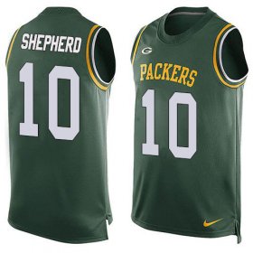 Wholesale Cheap Nike Packers #10 Darrius Shepherd Green Team Color Men\'s Stitched NFL Limited Tank Top Jersey