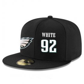 Wholesale Cheap Philadelphia Eagles #92 Reggie White Snapback Cap NFL Player Black with White Number Stitched Hat