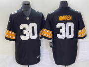 Wholesale Cheap Men's Pittsburgh Steelers #30 Jaylen Warren Black 2023 FUSE Vapor Limited Stitched Throwback Jersey