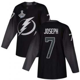 Cheap Adidas Lightning #7 Mathieu Joseph Black Alternate Authentic 2020 Stanley Cup Champions Stitched NHL Jersey