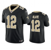 Wholesale Cheap Men's New Orleans Saints #12 Chris Olave Black 2023 F.U.S.E. Vapor Untouchable Limited Stitched Jersey