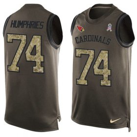 Wholesale Cheap Nike Cardinals #74 D.J. Humphries Green Men\'s Stitched NFL Limited Salute To Service Tank Top Jersey