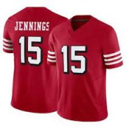 Cheap Men's San Francisco 49ers #15 Jauan Jennings New Red Vapor Untouchable Limited Stitched Football Jersey