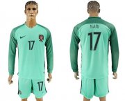 Wholesale Cheap Portugal #17 Nani Away Long Sleeves Soccer Country Jersey