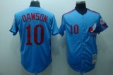 Wholesale Cheap Mitchell and Ness Expos #10 Andre Dawson Stitched Blue Throwback MLB Jersey
