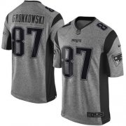 Wholesale Cheap Nike Patriots #87 Rob Gronkowski Gray Men's Stitched NFL Limited Gridiron Gray Jersey