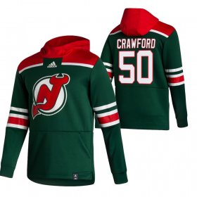 Wholesale Cheap New Jersey Devils #50 Corey Crawford Adidas Reverse Retro Pullover Hoodie Green