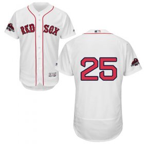 Wholesale Cheap Red Sox #25 Jackie Bradley Jr White Flexbase Authentic Collection 2018 World Series Champions Stitched MLB Jersey