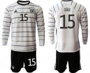 Wholesale Cheap Men 2021 European Cup Germany home white Long sleeve 15 Soccer Jersey