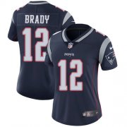 Wholesale Cheap Nike Patriots #12 Tom Brady Navy Blue Team Color Women's Stitched NFL Vapor Untouchable Limited Jersey