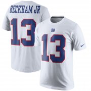 Wholesale Cheap New York Giants #13 Odell Beckham Jr Nike Color Rush Player Pride Name & Number T-Shirt White