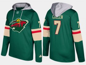 Wholesale Cheap Wild #7 Matt Cullen Green Name And Number Hoodie