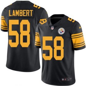 Wholesale Cheap Nike Steelers #58 Jack Lambert Black Men\'s Stitched NFL Limited Rush Jersey