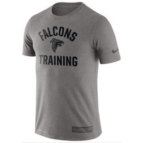 Wholesale Cheap Men\'s Atlanta Falcons Nike Heathered Gray Training Performance T-Shirt