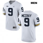 Wholesale Cheap Mike McCray Michigan Wolverines Jordan #9 Mens White Stitched Authentic College Football Jersey