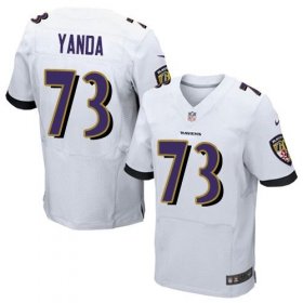 Wholesale Cheap Nike Ravens #73 Marshal Yanda White Men\'s Stitched NFL New Elite Jersey