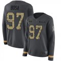 Wholesale Cheap Nike 49ers #97 Nick Bosa Anthracite Salute to Service Women's Stitched NFL Limited Therma Long Sleeve Jersey