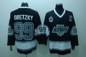 Wholesale Cheap Kings #99 Wayne Gretzky Black CCM Throwback Stitched NHL Jersey