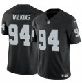 Cheap Men's Las Vegas Raiders #94 Christian Wilkins Black 2024 F.U.S.E Vapor Football Stitched Jersey
