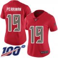 Wholesale Cheap Nike Buccaneers #19 Breshad Perriman Red Women's Stitched NFL Limited Rush 100th Season Jersey