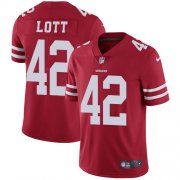 Wholesale Cheap Nike 49ers #42 Ronnie Lott Red Team Color Men's Stitched NFL Vapor Untouchable Limited Jersey