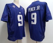 Cheap Men's Washington Huskies #9 Michael Penix Jr. Blue Stitched Jersey
