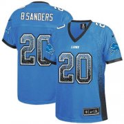 Wholesale Cheap Nike Lions #20 Barry Sanders Light Blue Team Color Women's Stitched NFL Elite Drift Fashion Jersey
