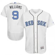 Wholesale Cheap Red Sox #9 Ted Williams White Flexbase Authentic Collection Father's Day Stitched MLB Jersey