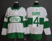 Wholesale Cheap Adidas Maple Leafs #4 Tyson Barrie White Authentic St. Pats Stitched NHL Jersey