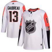 Wholesale Cheap Adidas Flames #13 Johnny Gaudreau White 2018 All-Star Pacific Division Authentic Stitched NHL Jersey