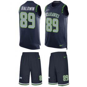 Wholesale Cheap Nike Seahawks #89 Doug Baldwin Steel Blue Team Color Men\'s Stitched NFL Limited Tank Top Suit Jersey