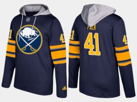 Wholesale Cheap Sabres #41 Justin Falk Blue Name And Number Hoodie