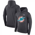 Wholesale Cheap NFL Men's Miami Dolphins Nike Anthracite Crucial Catch Performance Pullover Hoodie